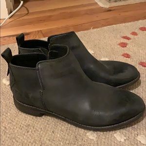 Hudson or H London leather black booties